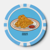Fried cartoon-illustratie poker chips (Voorkant)
