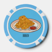Fried cartoon-illustratie poker chips (Achterkant)