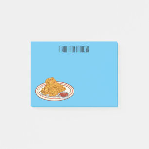 Fried cartoon-illustratie post-it® notes