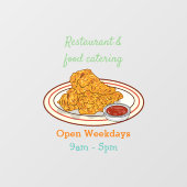 Fried cartoon-illustratie raamsticker (Vel)