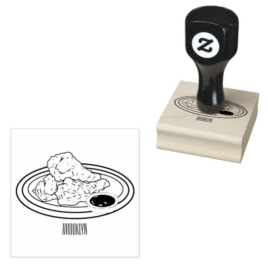 Fried cartoon-illustratie rubberstempel (Gestempeld)