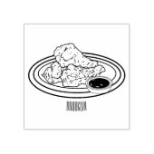 Fried cartoon-illustratie rubberstempel (Afrduk)