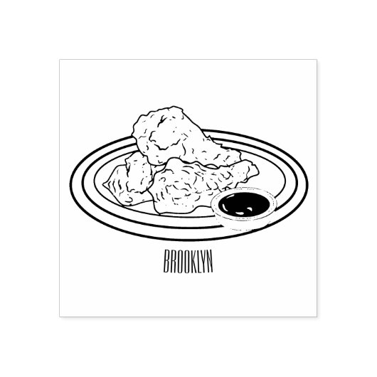 Fried cartoon-illustratie rubberstempel (Afrduk)