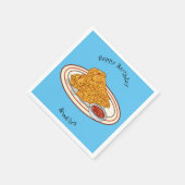 Fried cartoon-illustratie servet (Hoek)