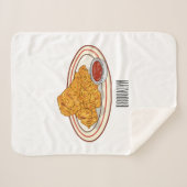 Fried cartoon-illustratie sherpa deken (Voorkant (horizontaal))