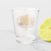 Fried cartoon-illustratie shot glas (Achterkant)
