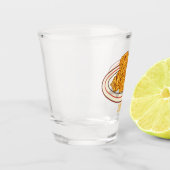 Fried cartoon-illustratie shot glas (Links)