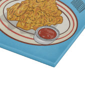 Fried cartoon-illustratie snijplank (Hoek)