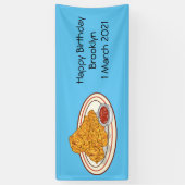 Fried cartoon-illustratie spandoek (Verticaal)