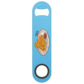 Fried cartoon-illustratie speed flessenopener (Achterkant)