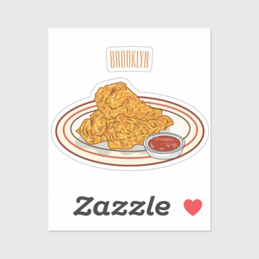 Fried cartoon-illustratie sticker (Vel)