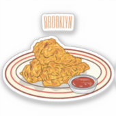 Fried cartoon-illustratie sticker (Voorkant)