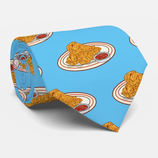 Fried cartoon-illustratie stropdas (Opgerold)