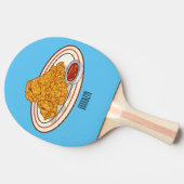 Fried cartoon-illustratie tafeltennisbatje (Zijkant)
