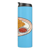 Fried cartoon-illustratie thermosbeker (Geroteerd rechts)