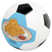 Fried cartoon-illustratie voetbal (Drie kwart)