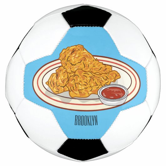 Fried cartoon-illustratie voetbal (Voorkant)