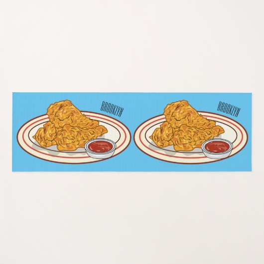 Fried cartoon-illustratie yogamat (Voorkant (horizontaal))