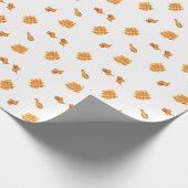 Fried Chicken and Waffles Pattern Cadeaupapier (Hoek)