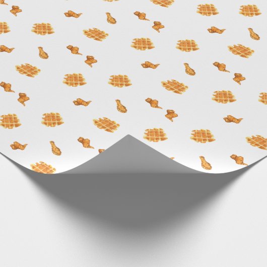 Fried Chicken and Waffles Pattern Cadeaupapier (Hoek)