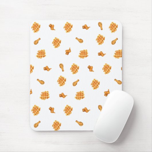 Fried Chicken and Waffles Pattern Muismat (Met muis)