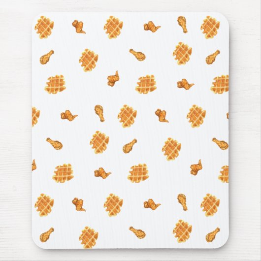 Fried Chicken and Waffles Pattern Muismat (Voorkant)
