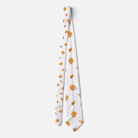 Fried Chicken and Waffles Pattern Stropdas (Achterkant)