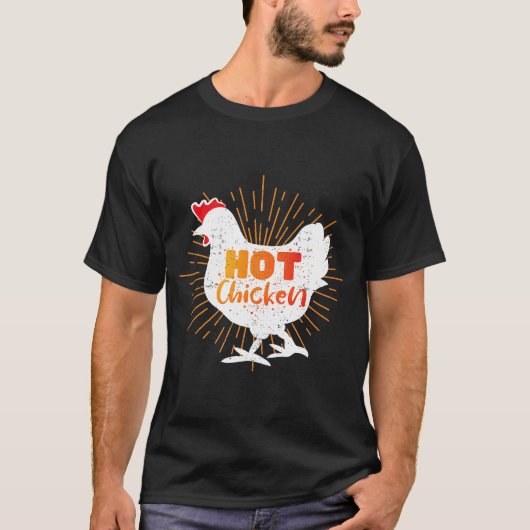 Fried Chicken Design Nashville Hot Chicken T-shirt (Voorkant)