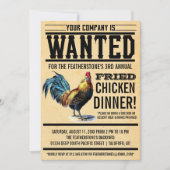 Fried Chicken Dinner Party-uitnodigingen Kaart (Voorkant)