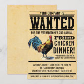 Fried Chicken Dinner Party-uitnodigingen Kaart (Voorkant / Achterkant)