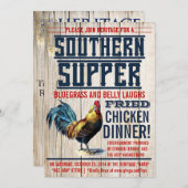 Fried Chicken Dinner Party-uitnodigingen Kaart (Voorkant / Achterkant)