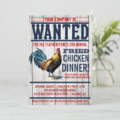 Fried Chicken Dinner Party-uitnodigingen Kaart (Staand voorkant)