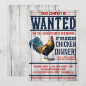 Fried Chicken Dinner Party-uitnodigingen Kaart (Voorkant / Achterkant)