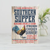 Fried Chicken Dinner Party-uitnodigingen Kaart (Staand voorkant)