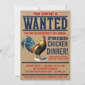 Fried Chicken Dinner Party-uitnodigingen Kaart (Voorkant)