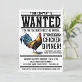 Fried Chicken Dinner Party-uitnodigingen Kaart (Staand voorkant)