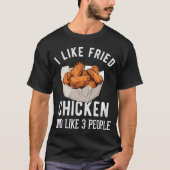 Fried Chicken Funny Mannen Vrouwen Kippenvleugels  T-shirt (Voorkant)