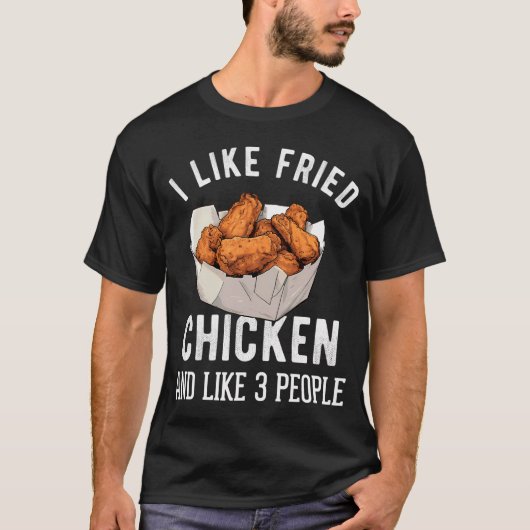 Fried Chicken Funny Mannen Vrouwen Kippenvleugels  T-shirt (Voorkant)