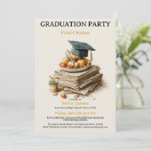 Fried Chicken Graduation Party Celebration Kaart (Staand voorkant)