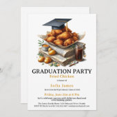 Fried Chicken Graduation Party Celebration Kaart (Voorkant / Achterkant)