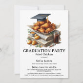 Fried Chicken Graduation Party Celebration Kaart (Voorkant)