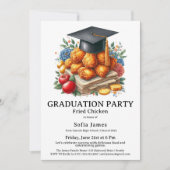 Fried Chicken Graduation Party Celebration Kaart (Voorkant)