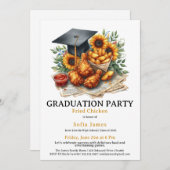 Fried Chicken Graduation Party Celebration Kaart (Voorkant / Achterkant)