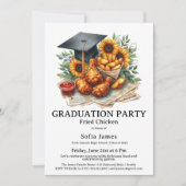 Fried Chicken Graduation Party Celebration Kaart (Voorkant)
