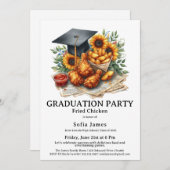 Fried Chicken Graduation Party Celebration Kaart (Voorkant / Achterkant)