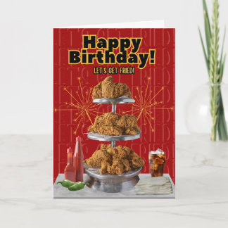 Fried Chicken Happy Birthday Kaart