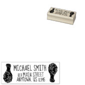 Fried Chicken Leg Drumstick Fast Food Address Rubberstempel (Gestempeld)