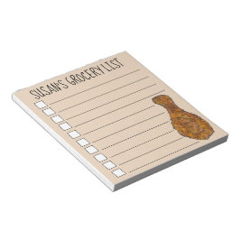 Fried Chicken Leg Drumstick Grocery Shopping List Notitieblok
