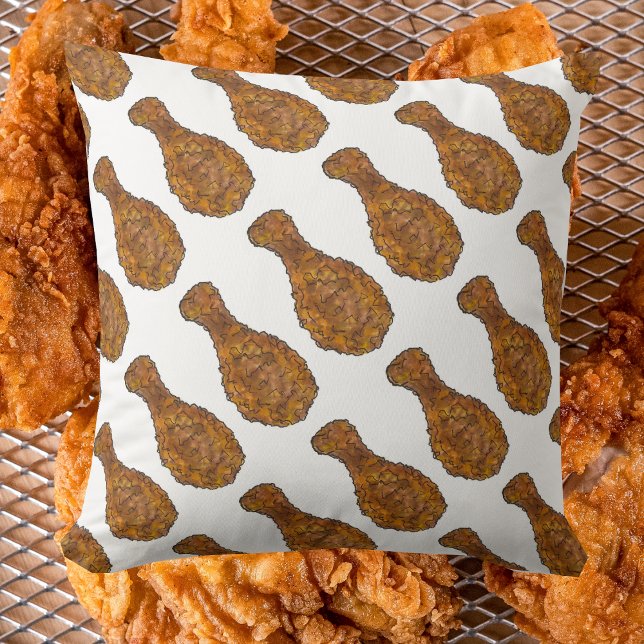 Fried Chicken Leg Drumstick Soul Food Foodie Kussen (Fried Chicken Pillow)