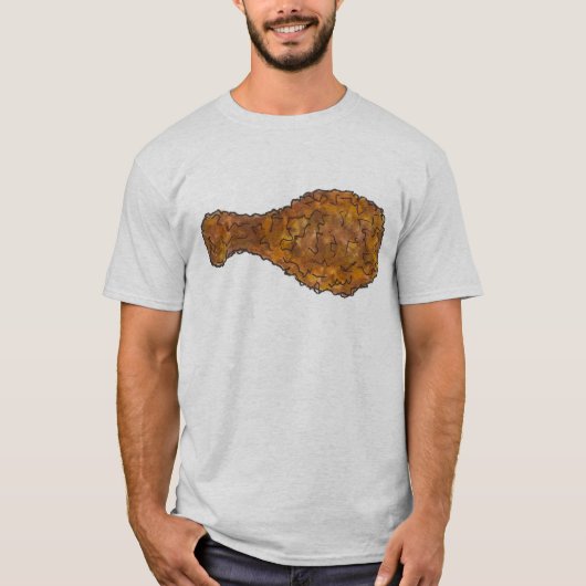 Fried Chicken Leg Drumstick Soul Food Foodie T-shirt (Voorkant)